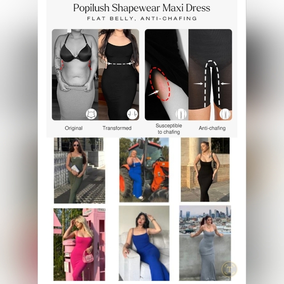 Popilush Bodycon Maxi Dress #961 - Picture 6 of 10